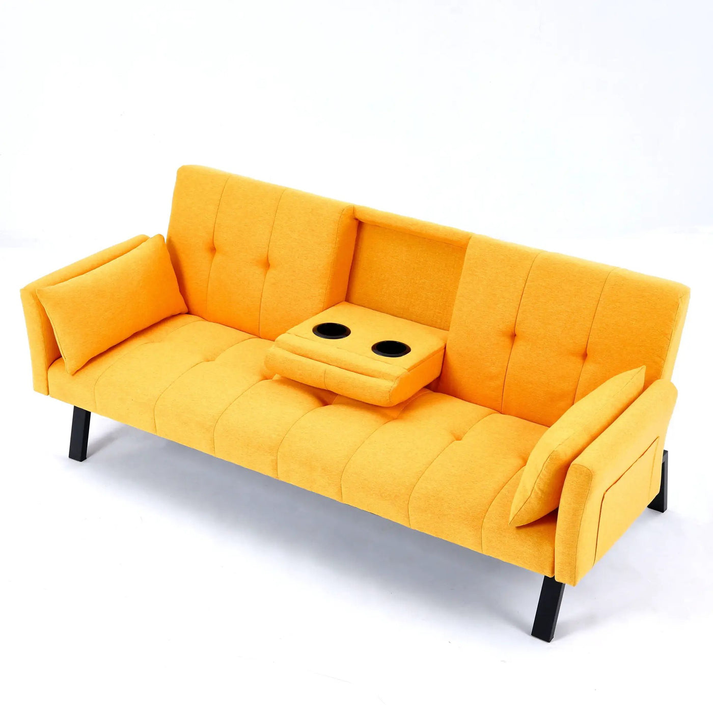 Sofa Bed With Foldable Design And Cup Holder by HouseOfZazla