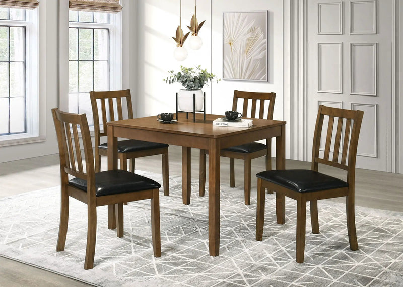Parkwood 5-piece Square Dining Table Set Honey Brown by Unique Piece Furniture