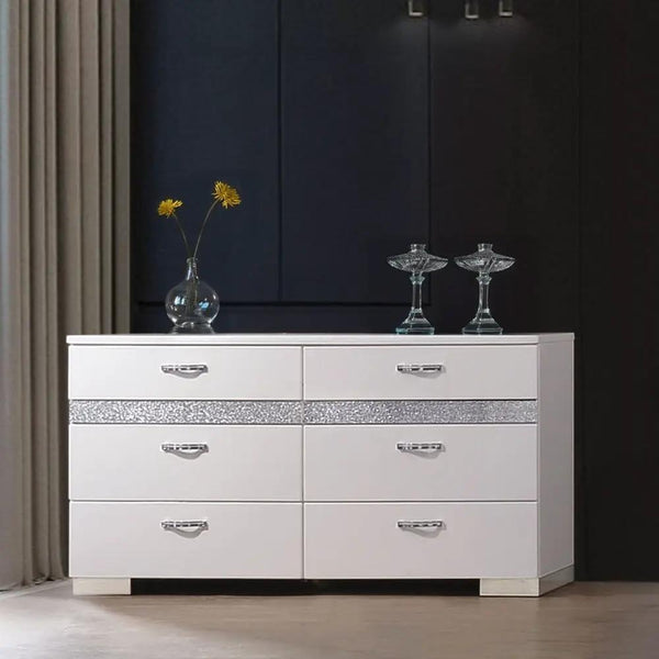 Naima II - Commode - Blanc ultra brillant