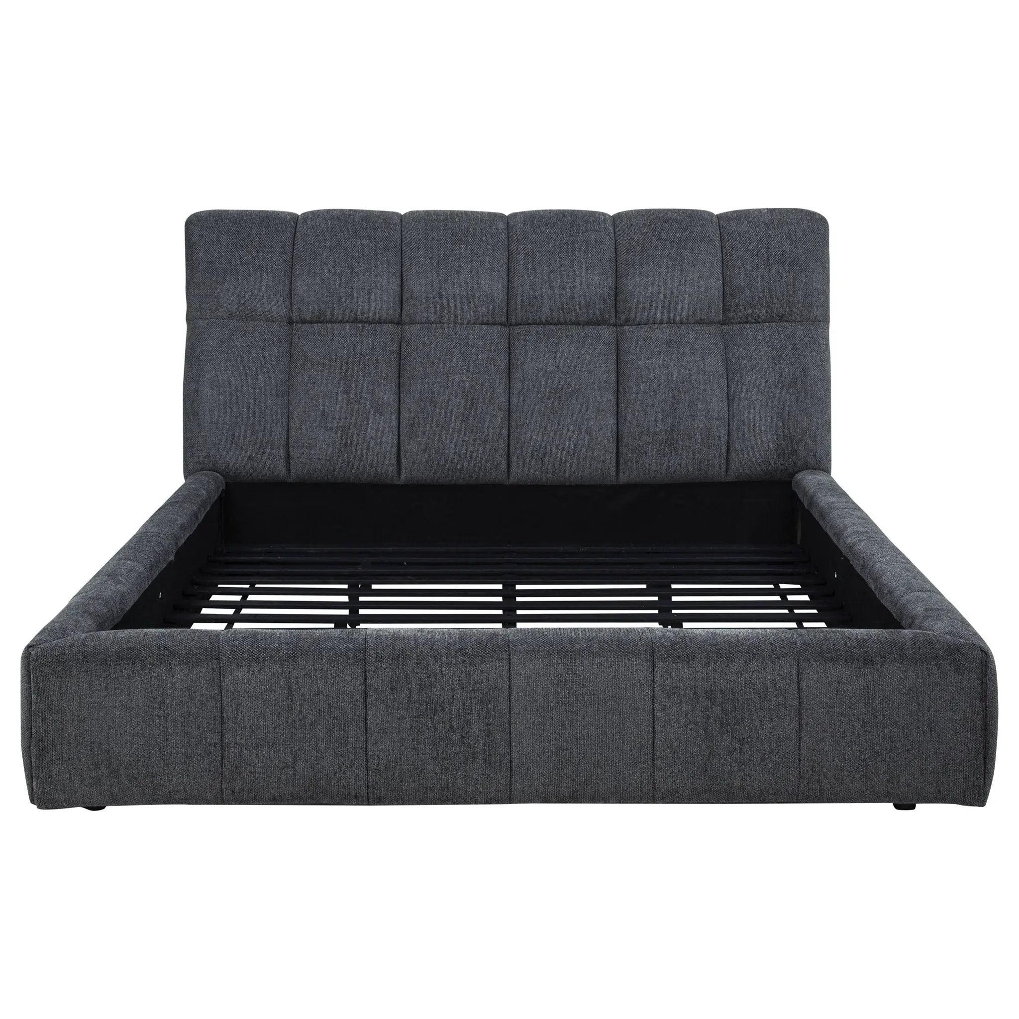 Nollet 48-inch Upholstered Eastern King Platform Bed Grey by Unique Piece Furniture