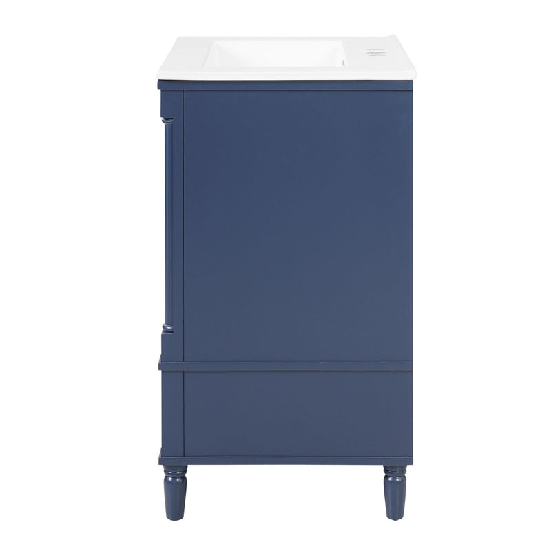 Bathroom Vanity With Ornate French Cylinder Legs, Soft Close Drawer by HouseOfZazla