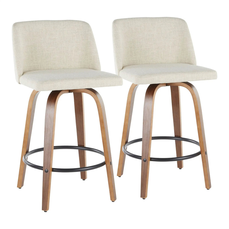 Toriano - Mid-Century Modern Counter Stool (Set of 2) by Unique Piece Furniture