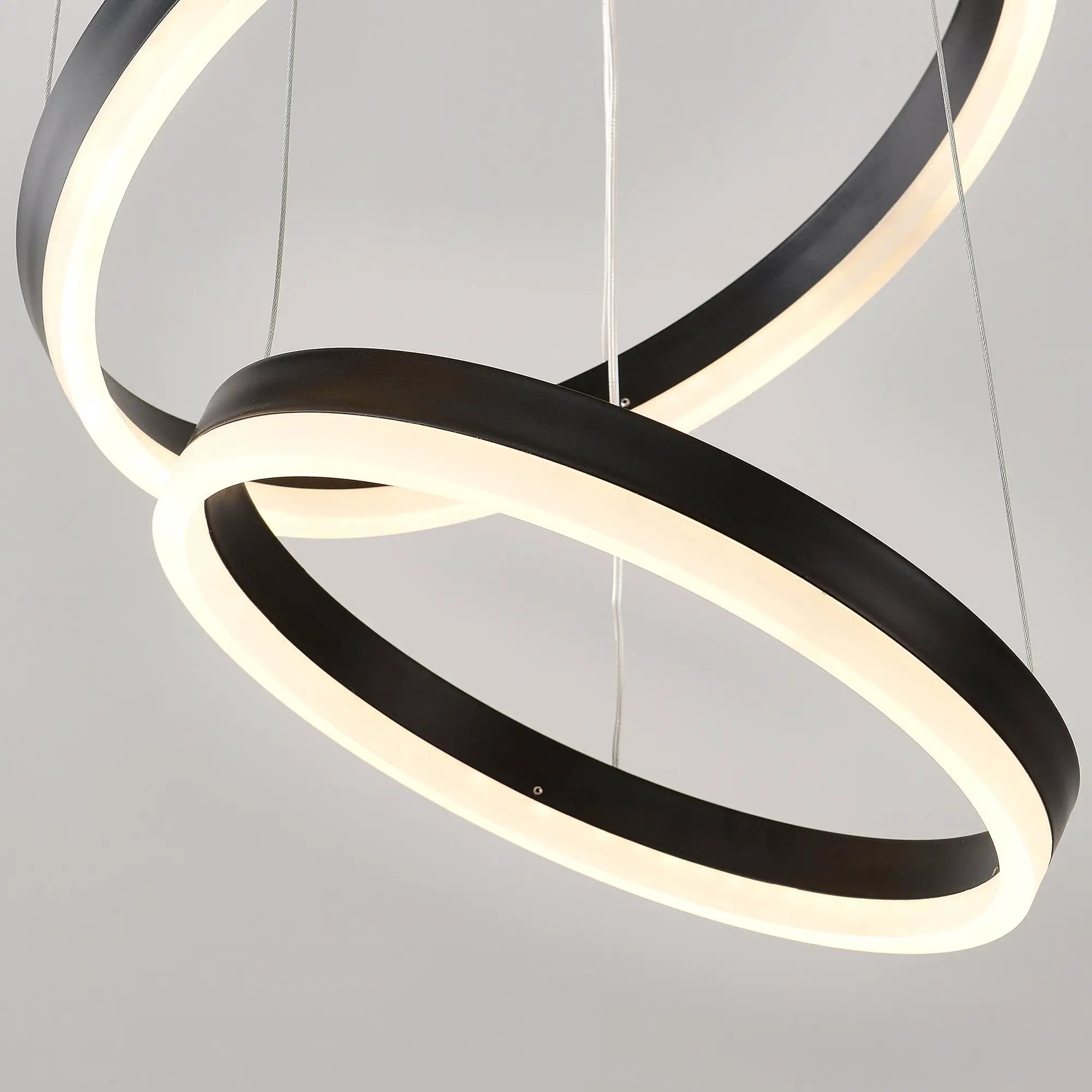 Modern 3 Rings Chandelier with Remote Control by HouseOfZazla