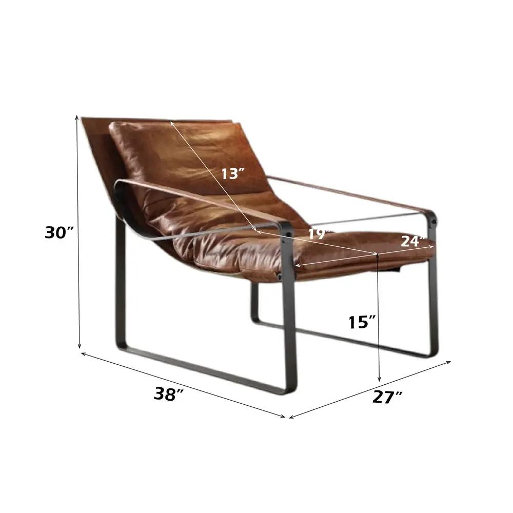 Quoba - Accent Chair - Cocoa Top Grain Leather by Unique Piece Furniture