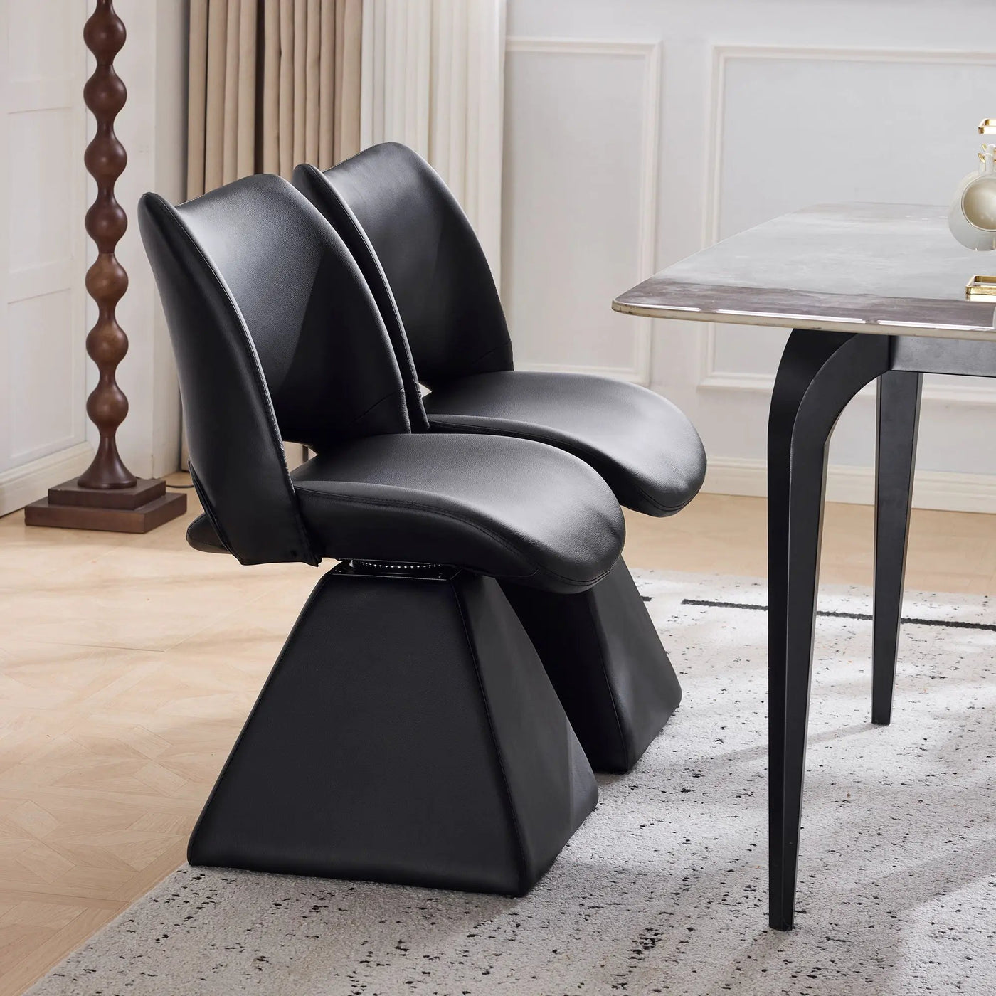 Modern Swivel Dining Chair With High Back by HouseOfZazla