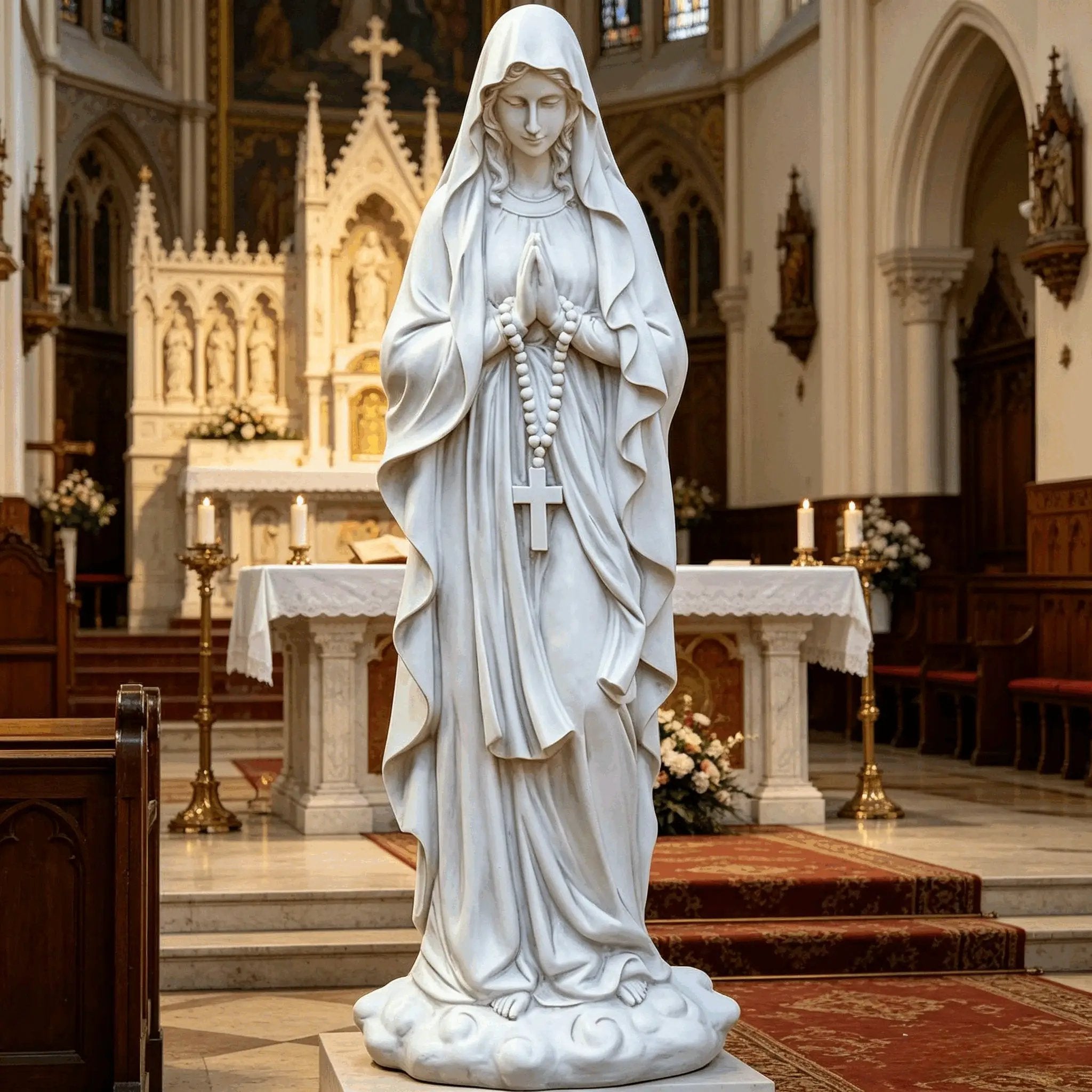 31.5" Large Madonna Prayer Statue by HouseOfZazla