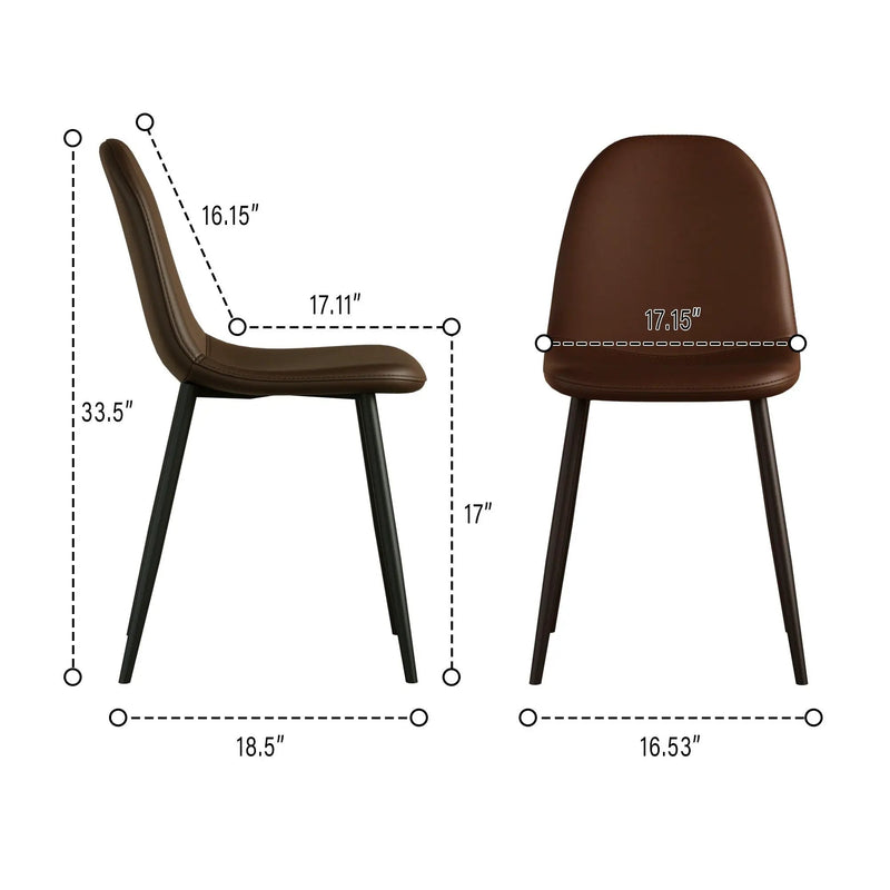 Modern Dining Chairs With Soft Upholstered Seat, Spoon Shape Design by HouseOfZazla
