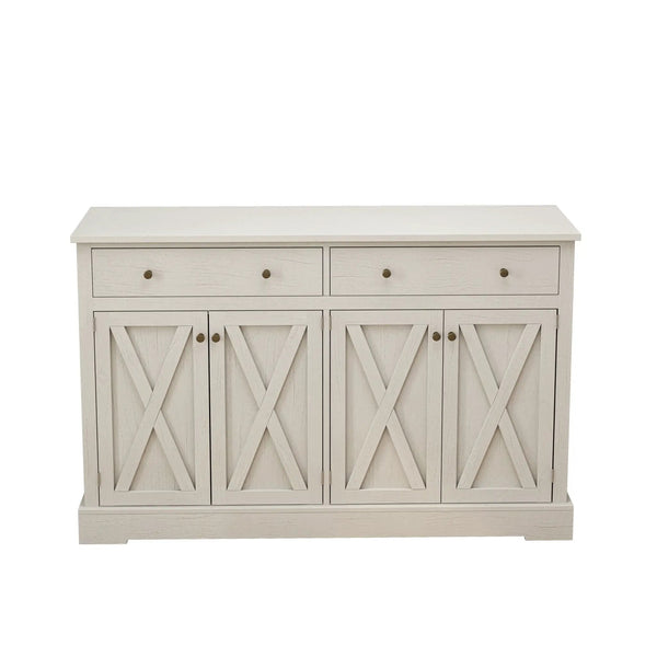 Vintage Sideboard With 2 Drawers And Four Doors For Living Room