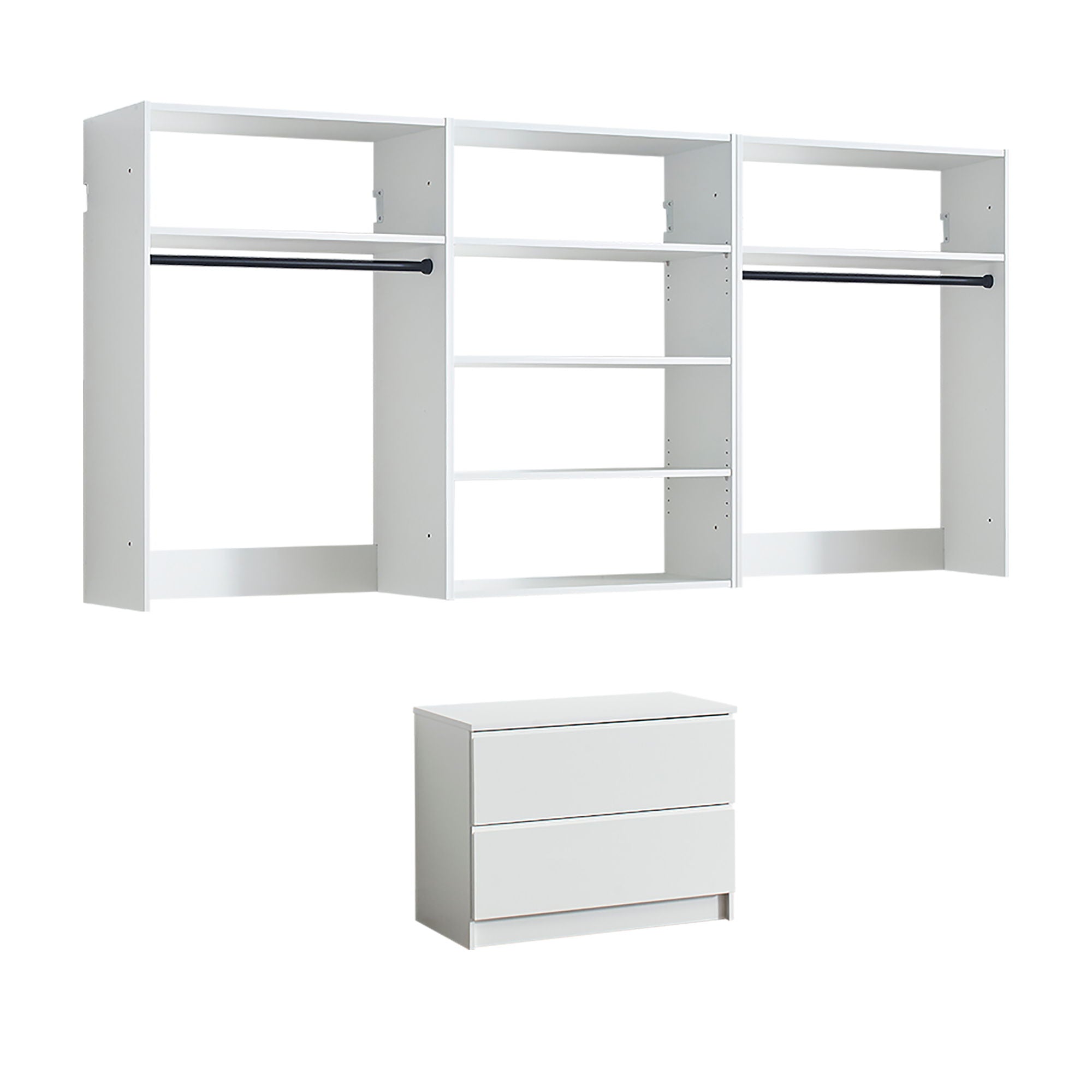 Devi - Wall Mounted Closet System With Modular Units by HouseOfZazla