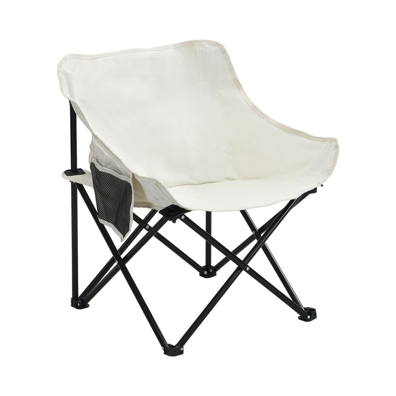 2 Pieces Outdoor Camping Chairs Folding / Portable, Comfortable Seating, Durable Steel Fram by HouseOfZazla