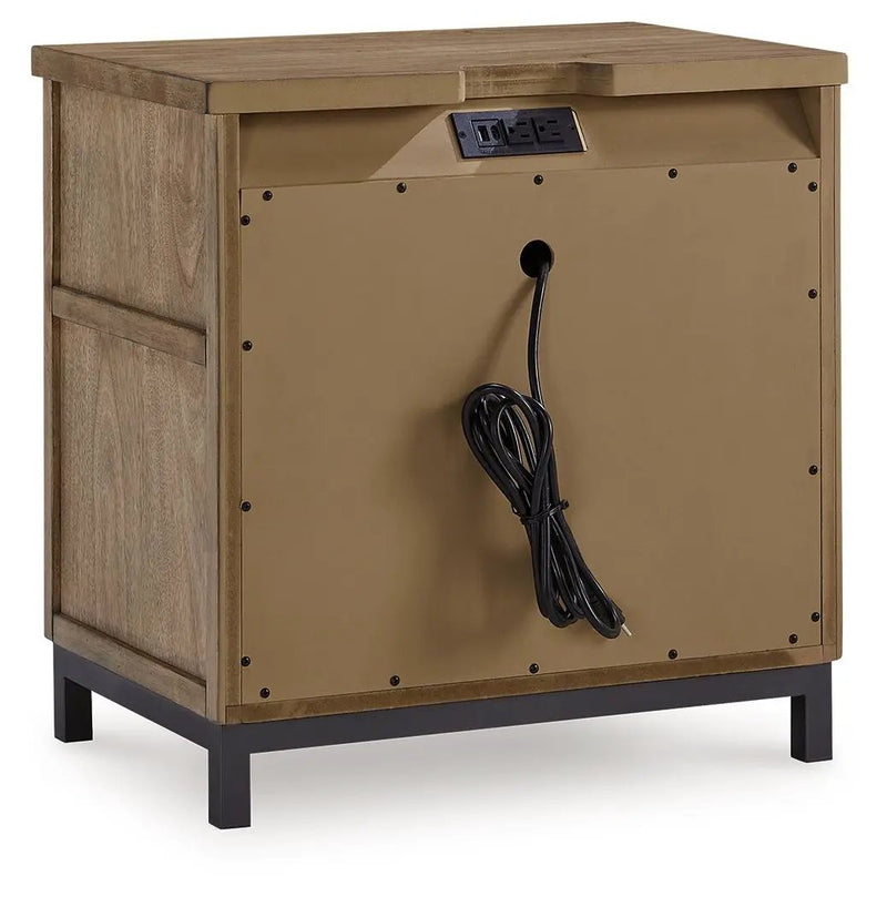 Tomtyn - Two Drawer Night Stand - Light Brown by Unique Piece Furniture