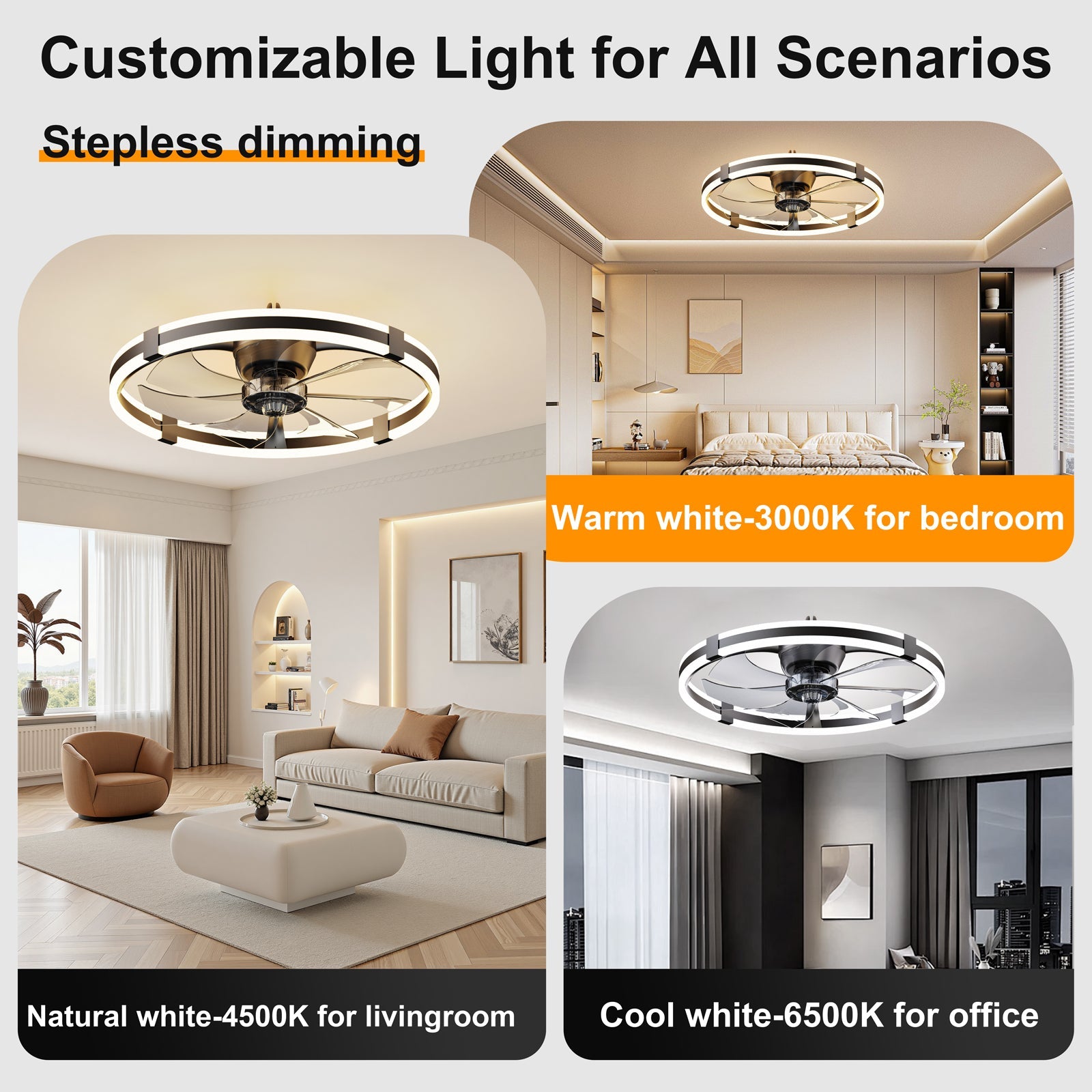 23.6'' LED Ceiling Fan Light with Remote and DC Motor by HouseOfZazla