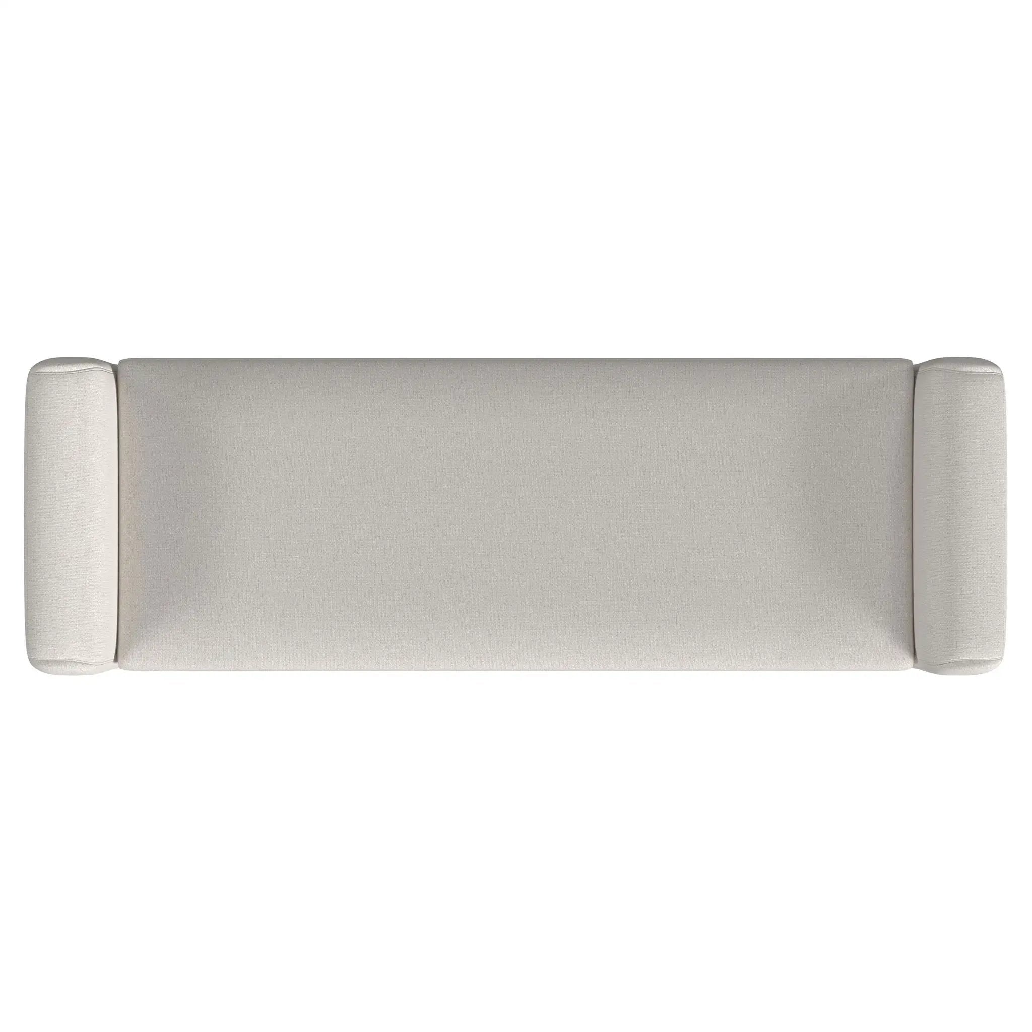 Hollis - Upholstered Accent Bench With Armrests Seating - Vanilla White