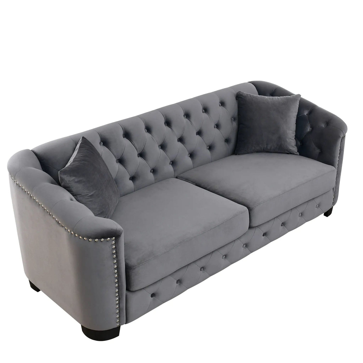 Modern Chesterfield Sofa With Tufted Backrest For Living Room by HouseOfZazla