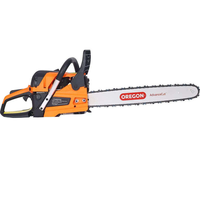 52Cc Gasoline Chainsaw With 20" Oregon Bar And Chain For Wood Cutting Plastic - Orange by HouseOfZazla