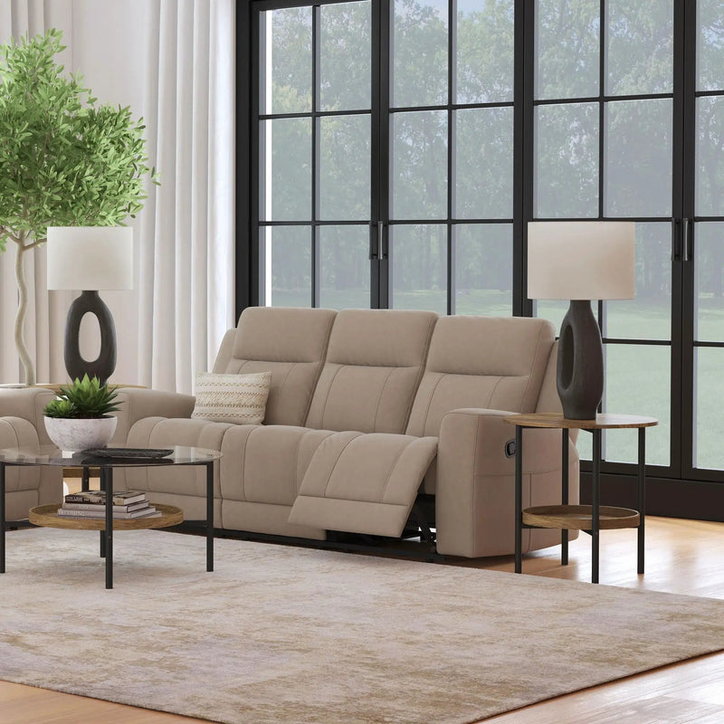 Brentwood Upholstered Motion Reclining Sofa Taupe by Unique Piece Furniture