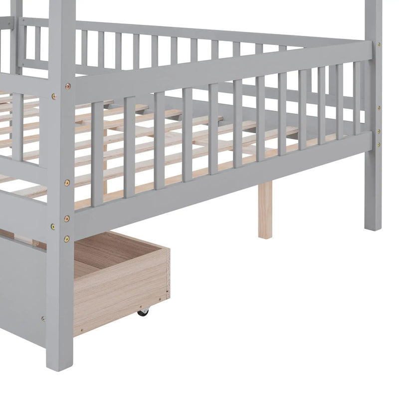 House Bed With 2 Drawers by Unique Piece Furniture