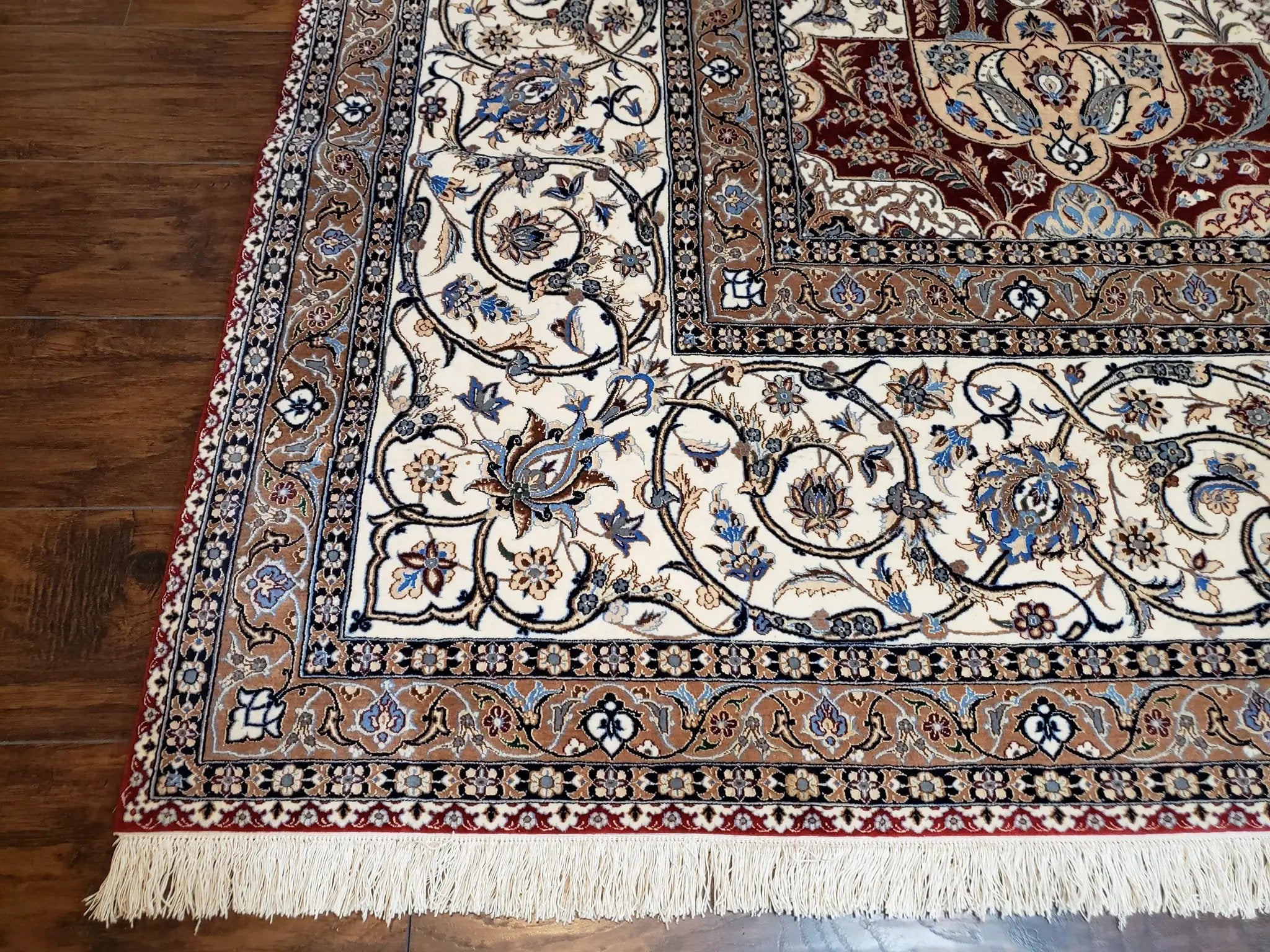 Persian Nain Rug 11x15 – Wool on Silk, Hand-Knotted, Signed Masterpiece by Jewel Rugs