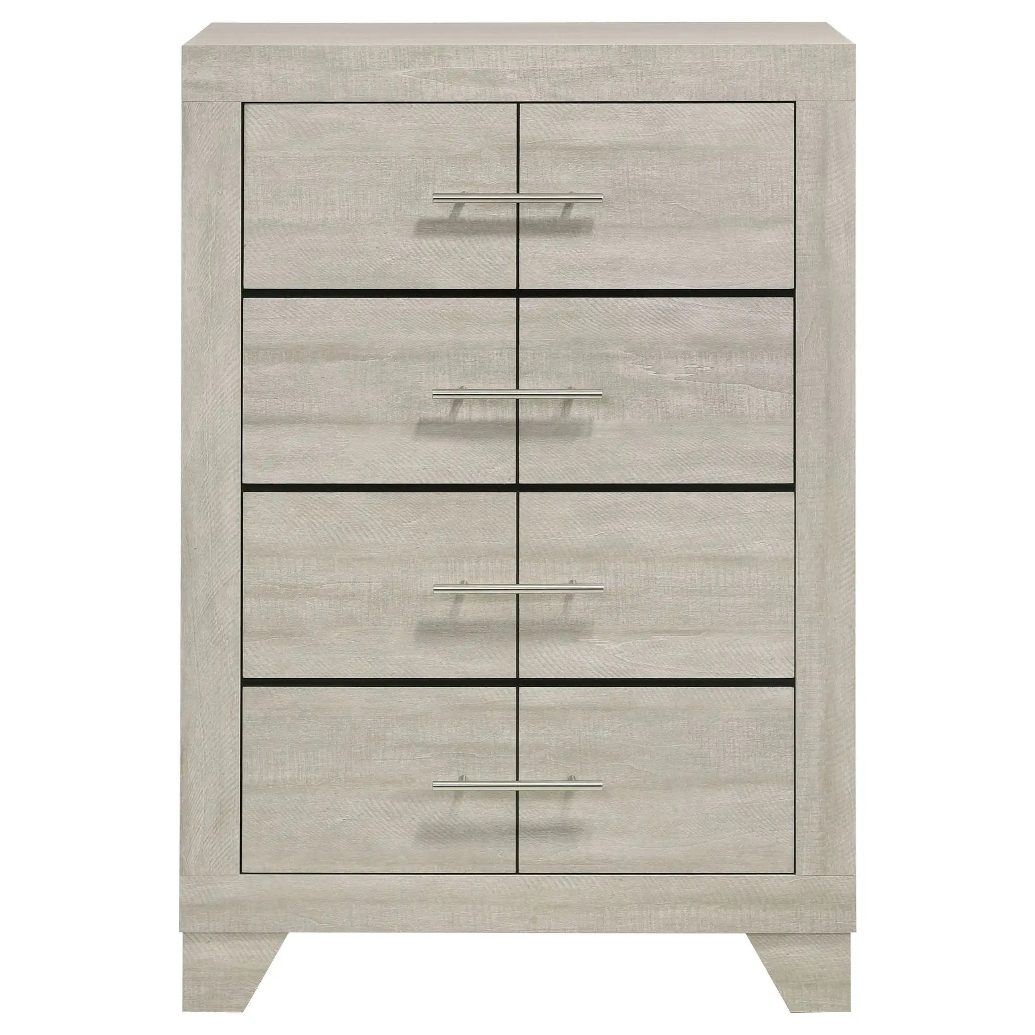 Trenton 4-drawer Bedroom Chest of Drawers Rustic Cream by Unique Piece Furniture