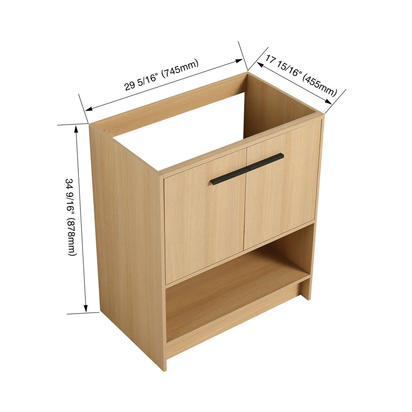 Modern Freestanding Bathroom Vanity With 2 Doors by HouseOfZazla