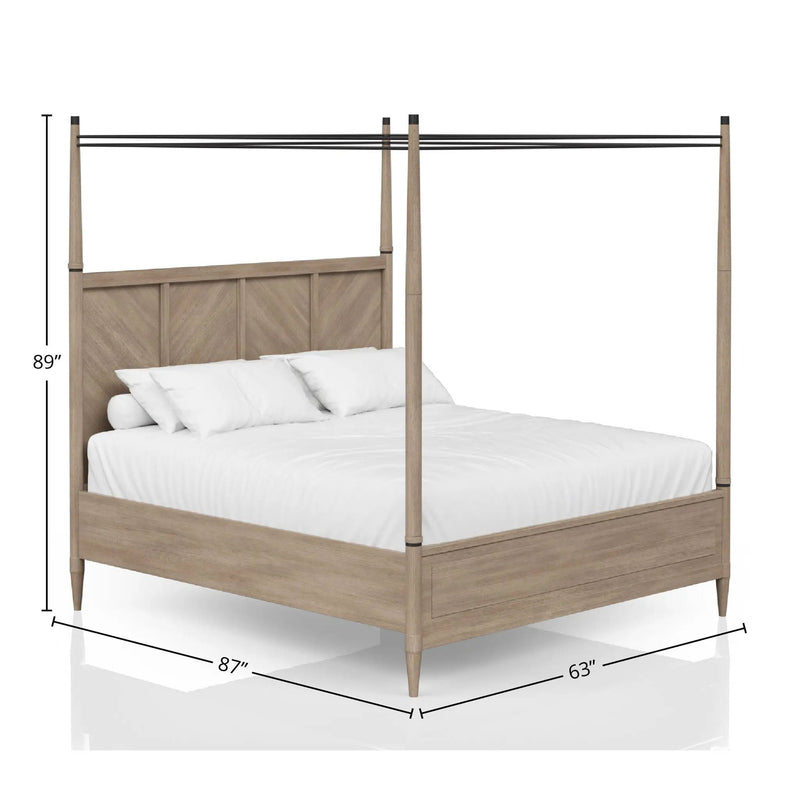 Transitional Styling Canopy Bed by HouseOfZazla