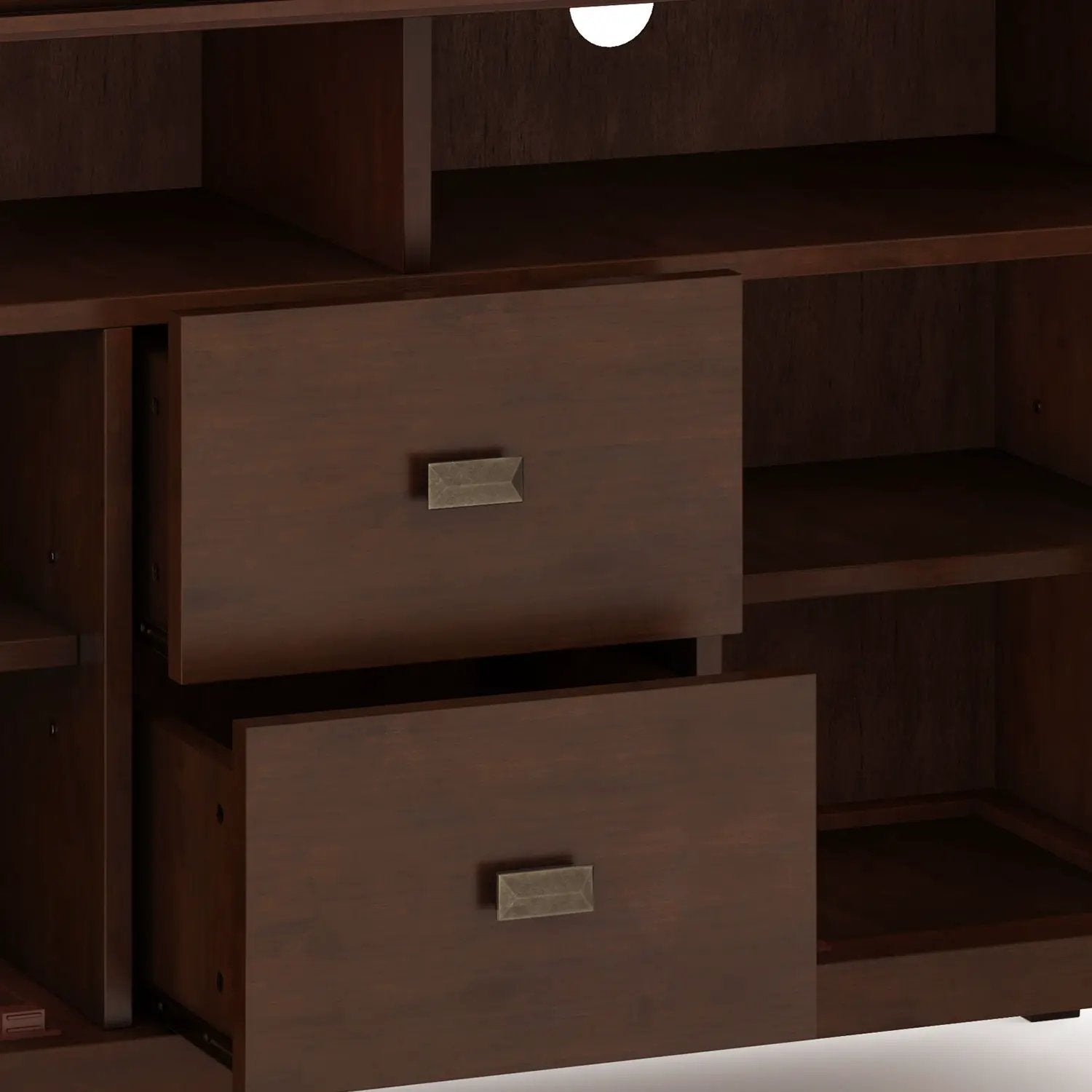 Artisan - TV Media Stand, Handcrafted - Russet Brown by HouseOfZazla