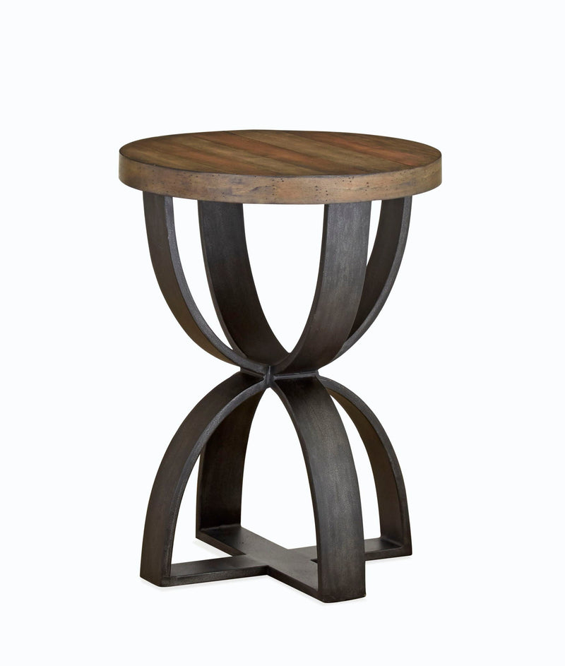 Bowden - Round Accent Table - Rustic Honey, photo 2 of 4