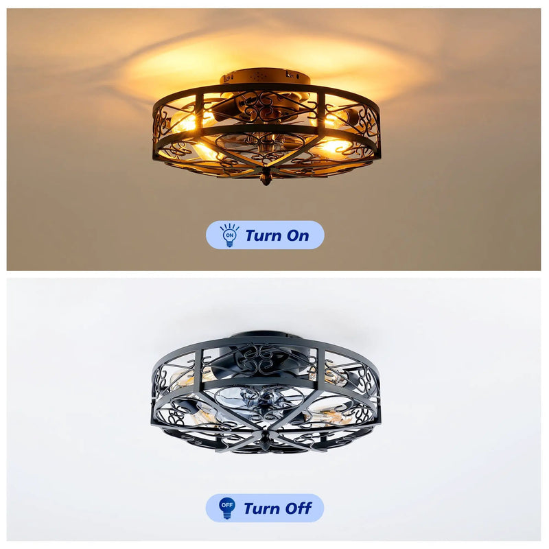 20" Mounting Type Ceiling Fan with Reversible Motor and Remote Control by HouseOfZazla
