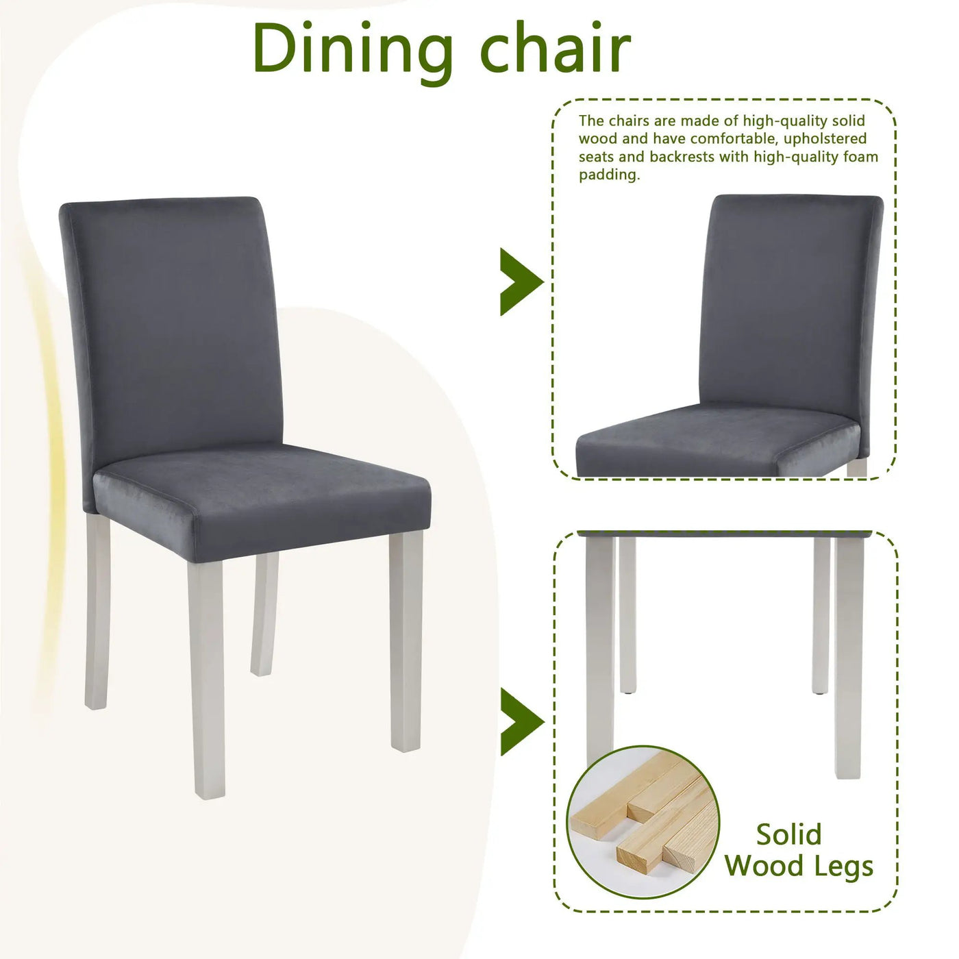 Dining Table Set, Table With A Rectangular Table And Upholstered Chairs by HouseOfZazla