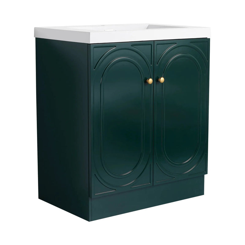 Contemporary Freestanding Bathroom Vanity With Resin Sink & Soft-Close Cabinet Doors by Unique Piece Furniture