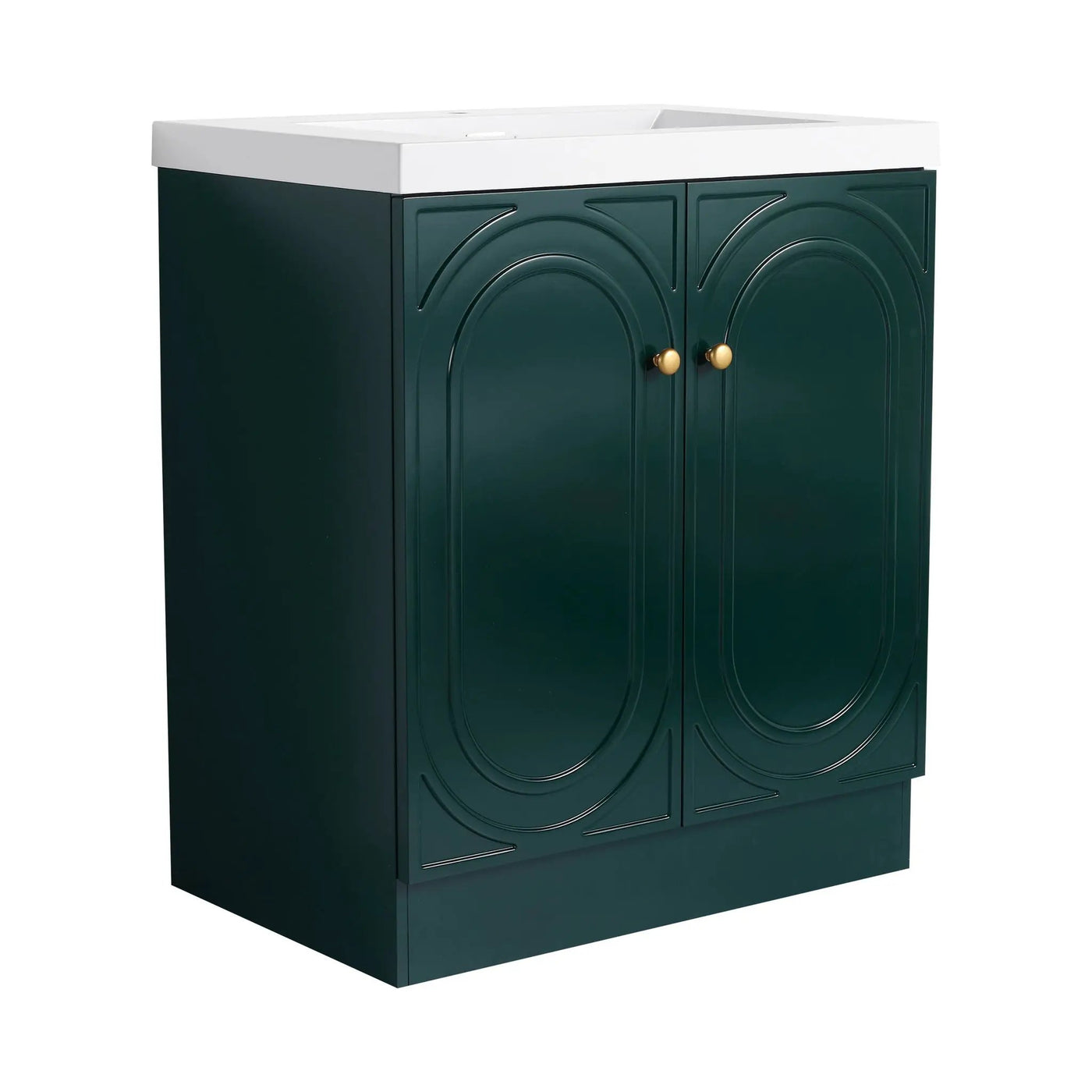 Contemporary Freestanding Bathroom Vanity With Resin Sink & Soft-Close Cabinet Doors by HouseOfZazla