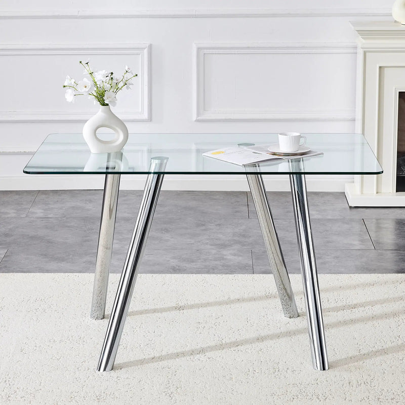 Dining Table With Transparent Surface