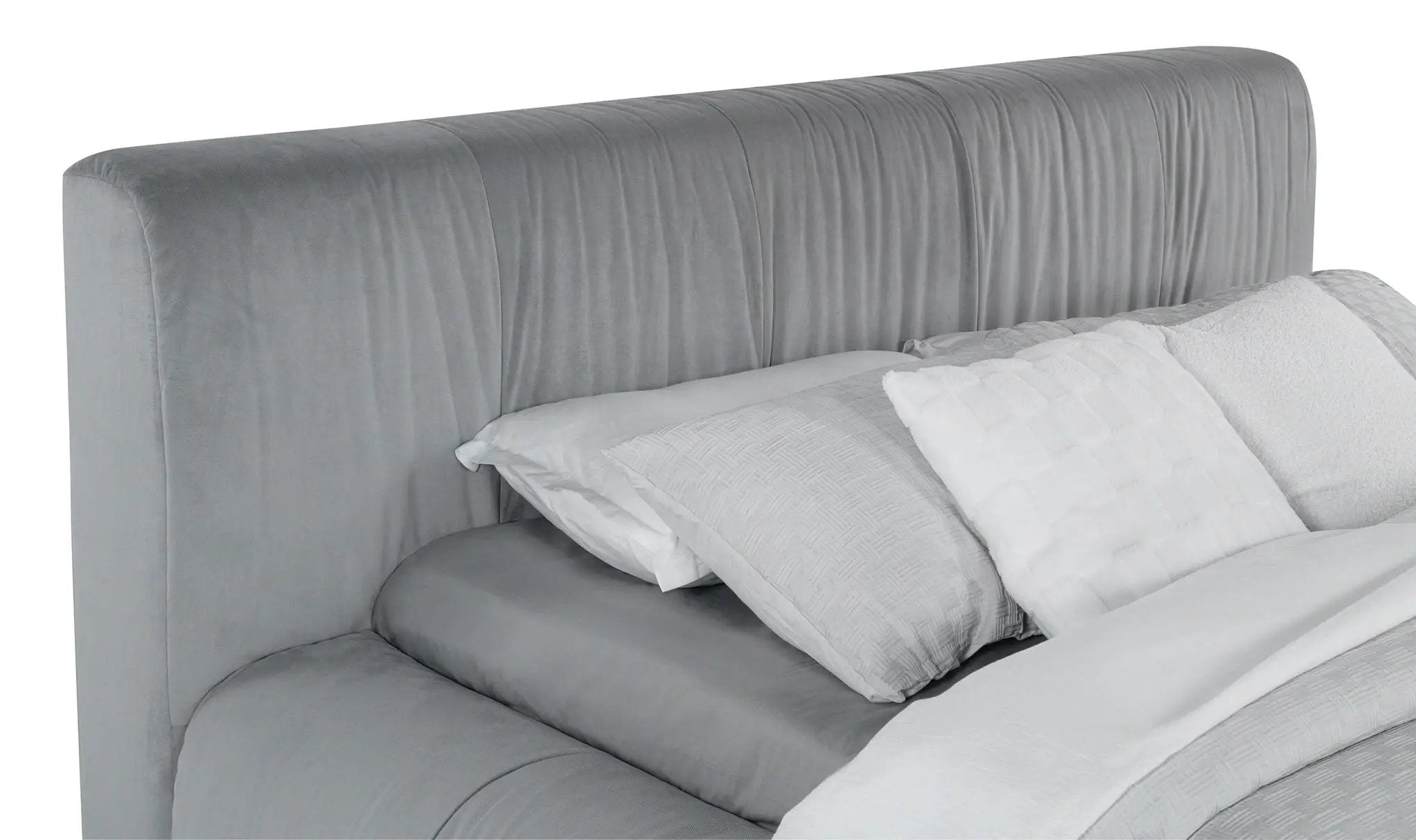 Wilshire Upholstered Queen Platform Bed Grey by Unique Piece Furniture