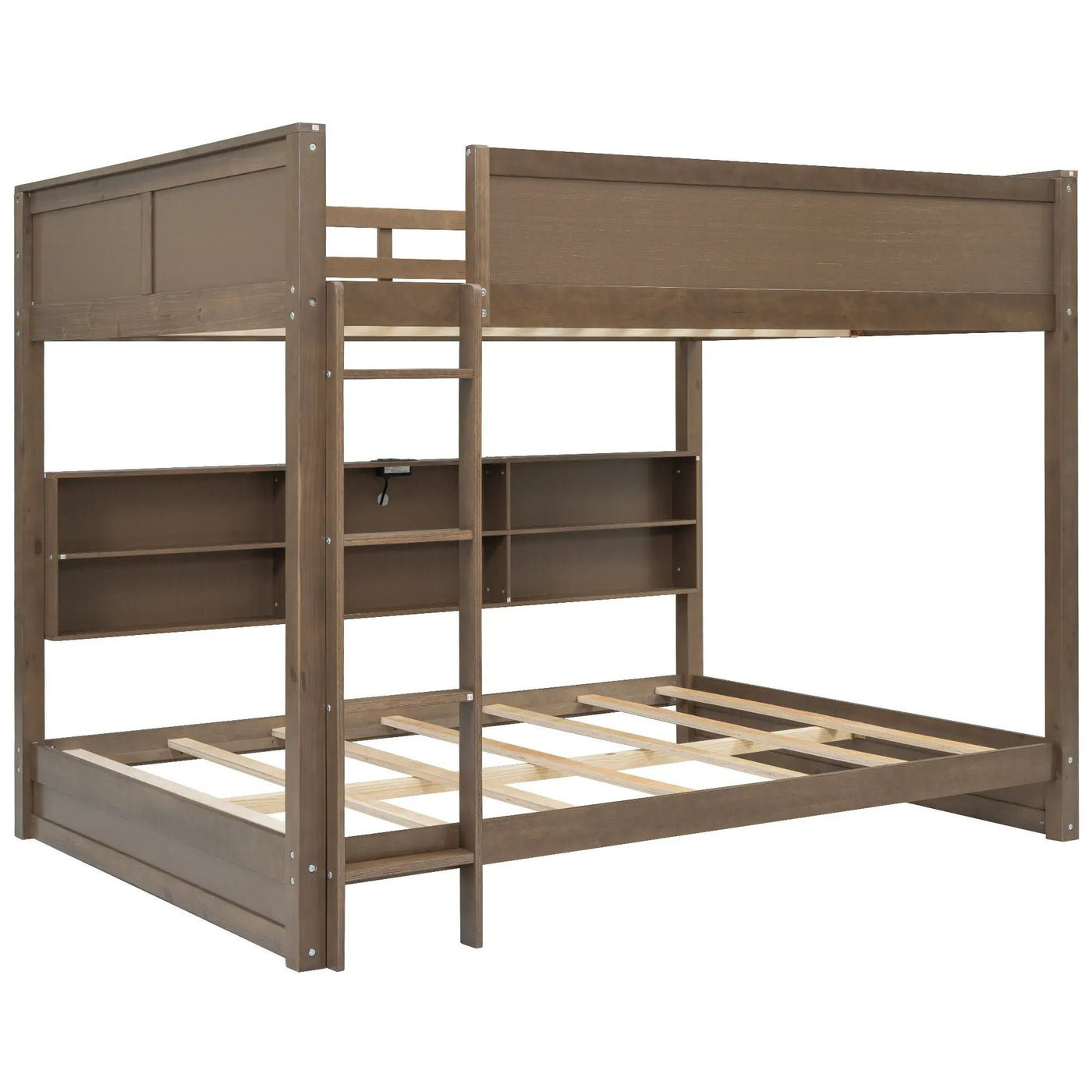 Bunk Bed With Storage Cabinets And USB Ports by HouseOfZazla