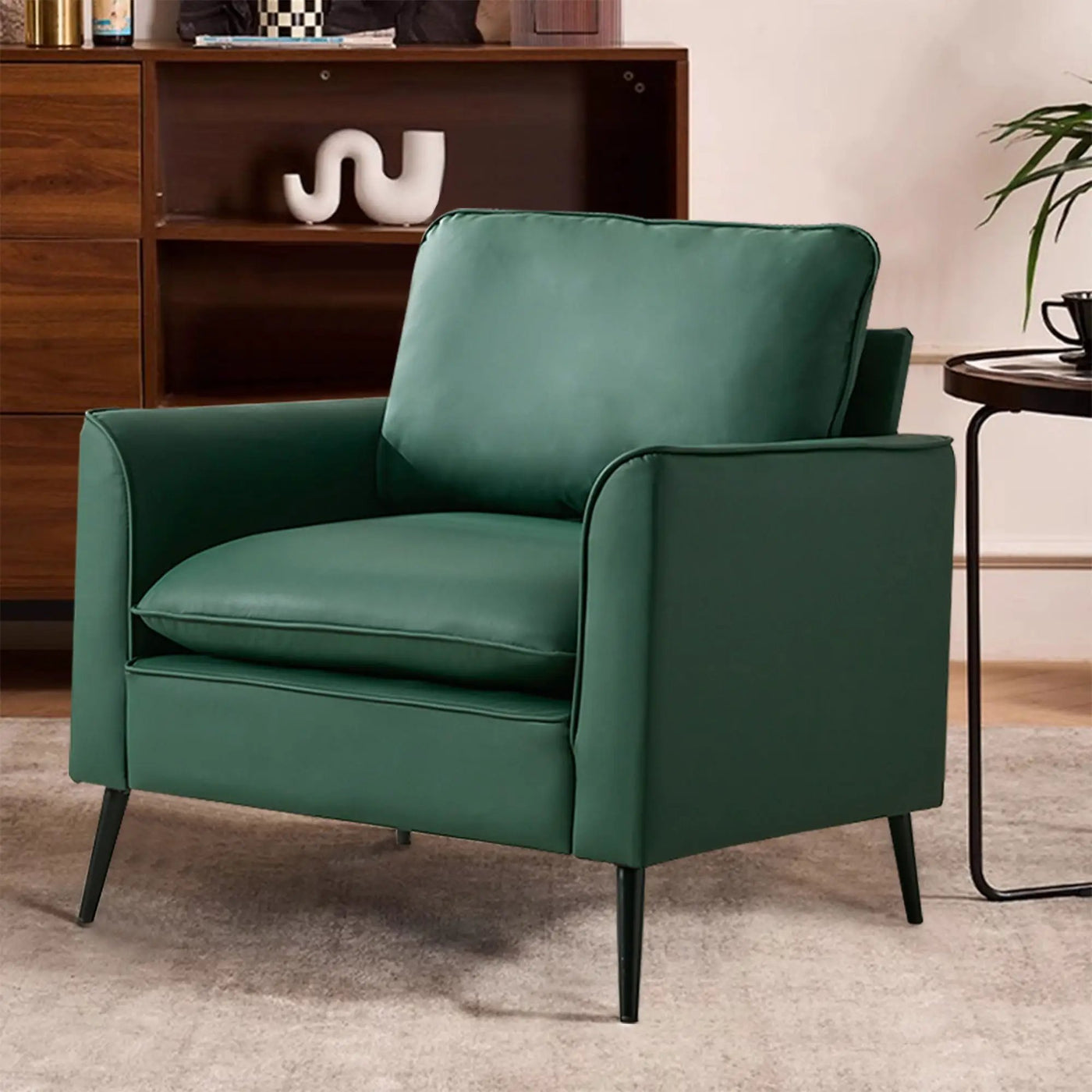 Nordic Retro Light Luxury Upholstered Sofa Chair by HouseOfZazla