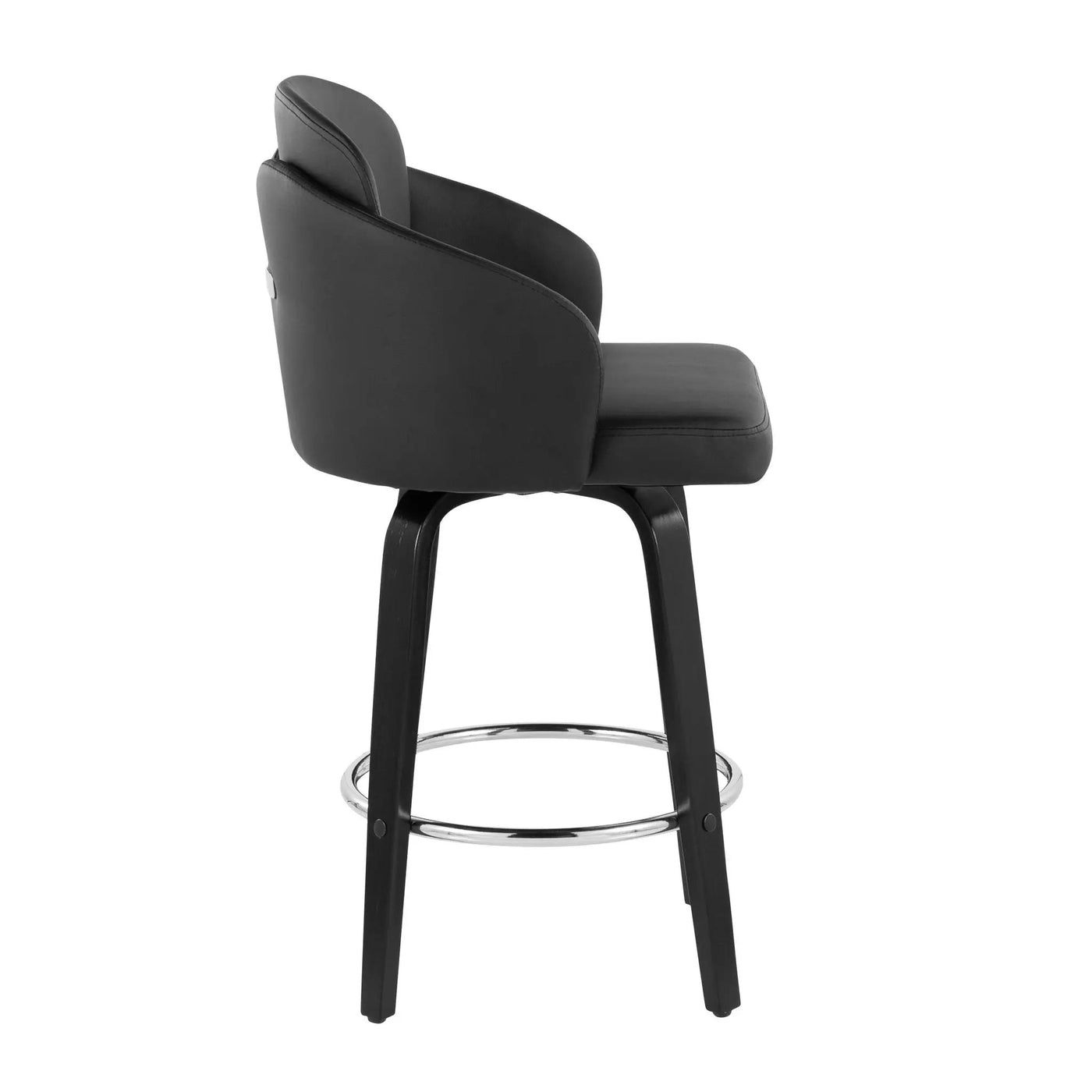Dahlia - Contemporary Counter Stool Round Footrest (Set of 2) by HouseOfZazla