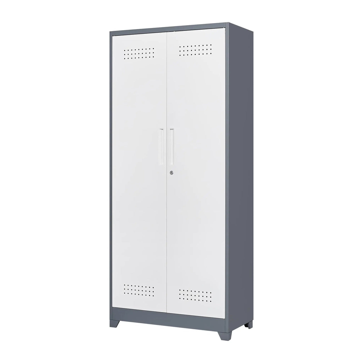Lockers With Locking Doors, Adjustable Shelves, High Broom Tool Storage Cabinet by HouseOfZazla