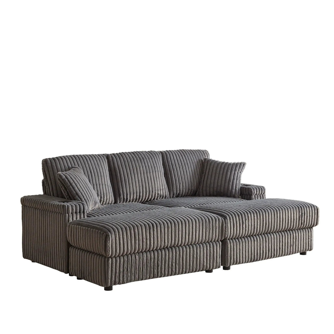 3 Seater Sofa With 2 Ottomans For Living Room by HouseOfZazla