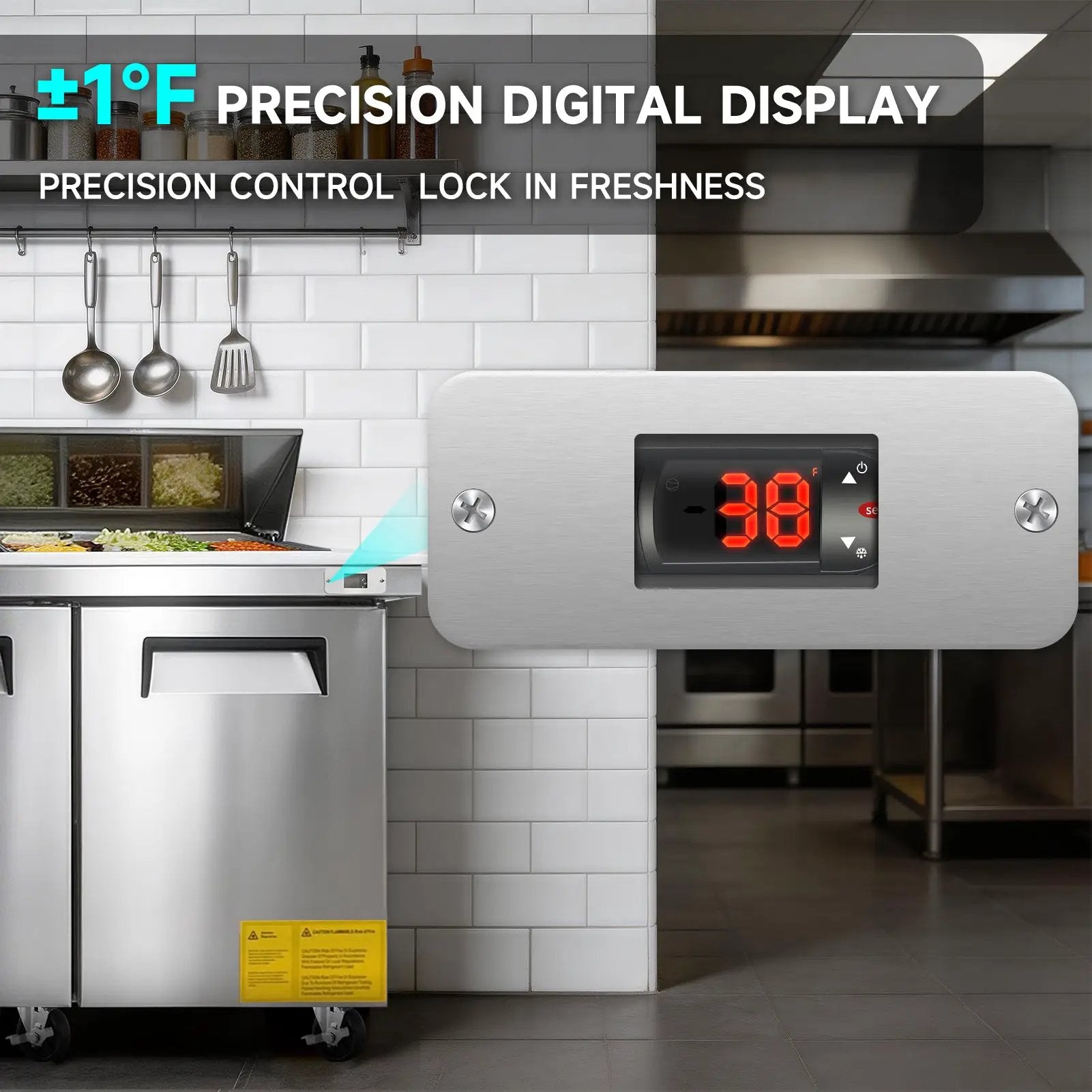 Orikool 72M IN Commercial Refrigerators Sandwich & Salad Prep Table by HouseOfZazla