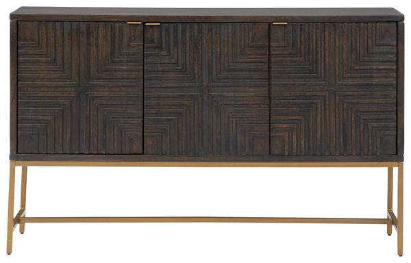 Elinmore - Accent Cabinet - Brown / Gold Finish, photo 2 of 7