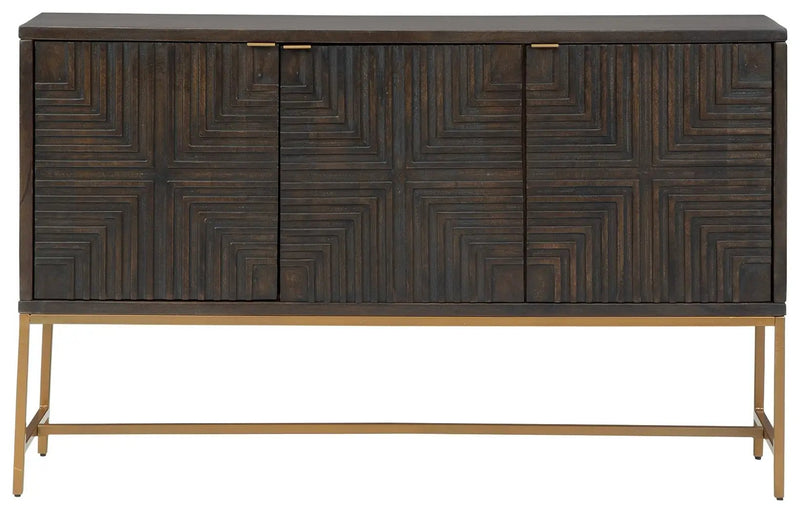Elinmore - Accent Cabinet - Brown / Gold Finish by Unique Piece Furniture