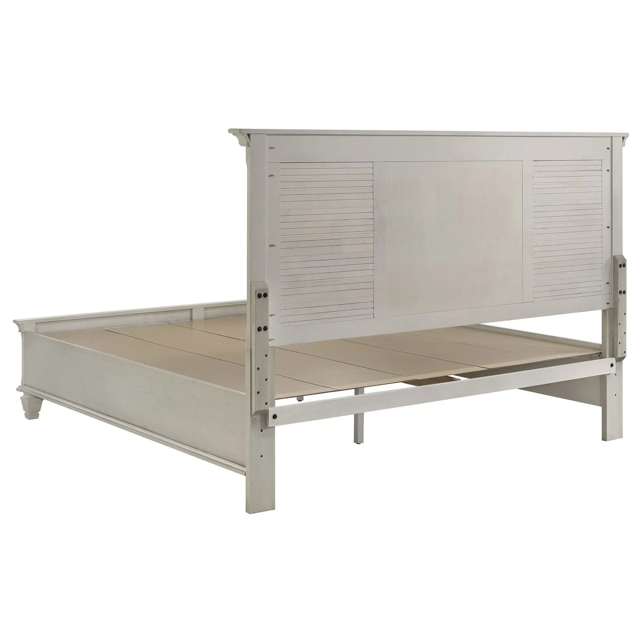 Franco 5-piece Eastern King Bedroom Set Distressed White by Unique Piece Furniture