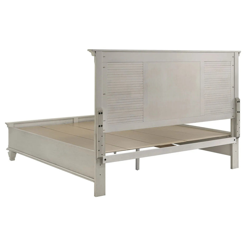 Franco 5-piece Eastern King Bedroom Set Distressed White by Unique Piece Furniture