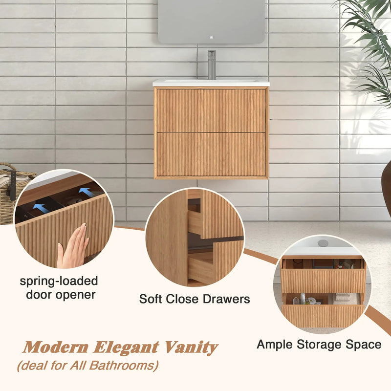 24" Floating Bathroom Vanity Set by HouseOfZazla
