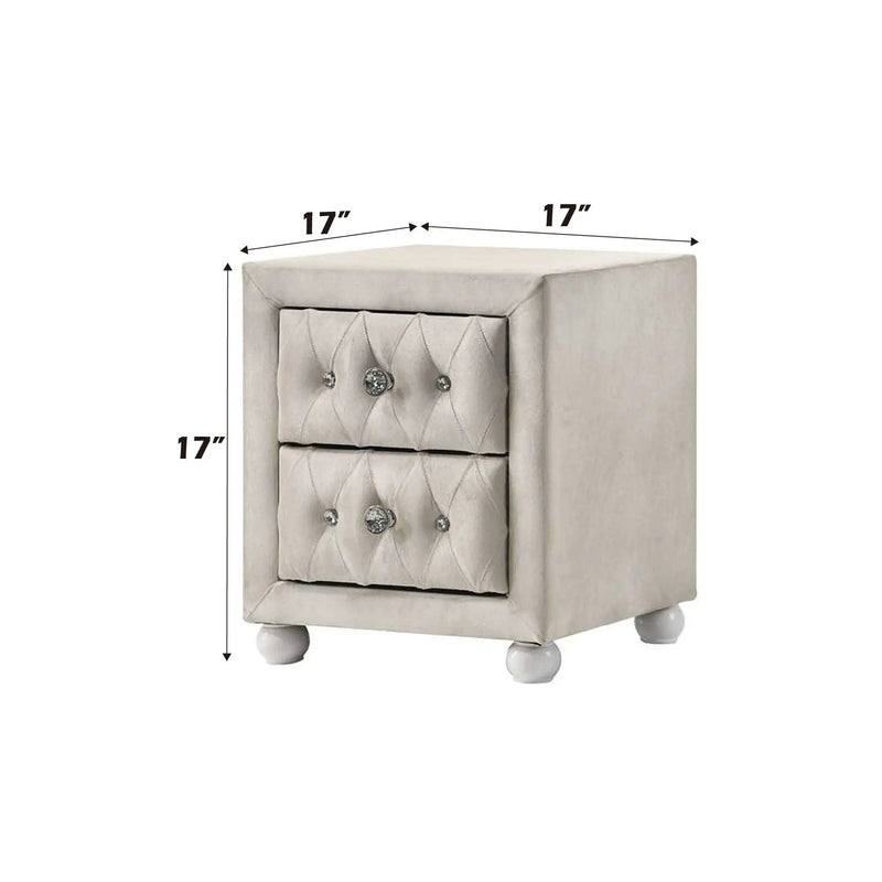 Reggie - Nightstand - Beige by HouseOfZazla