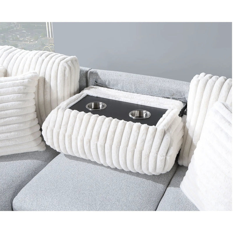 Ford - Reversible Pull Out Sofa Bed - Light Gray by Unique Piece Furniture