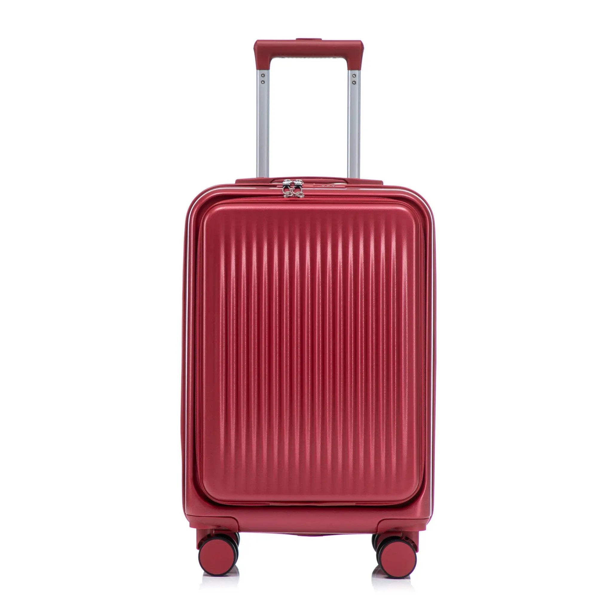 14'/20' 2 pcs ABS Spinner Wheel Luggage Set with Combination Lock and Front Opening Design by HouseOfZazla