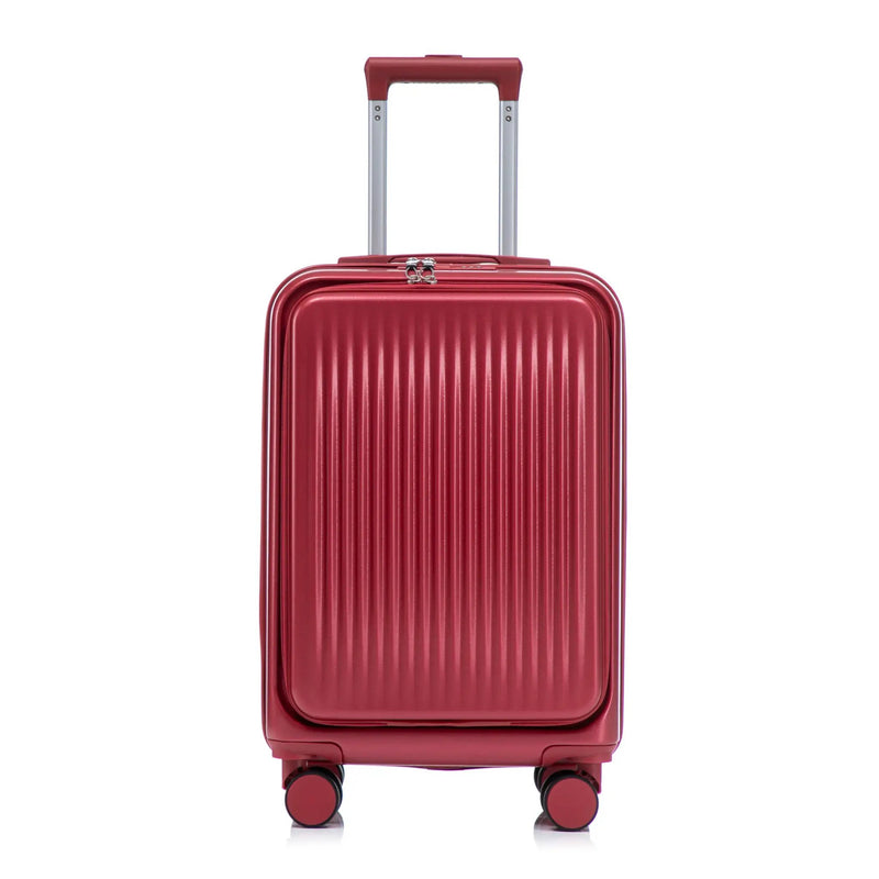 14'/20' 2 pcs ABS Spinner Wheel Luggage Set with Combination Lock and Front Opening Design by HouseOfZazla