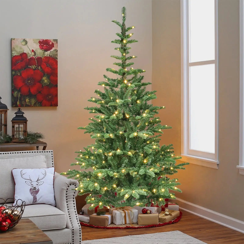 8ft Pre-Lit Christmas Tree with 500 Warm LED Lights by HouseOfZazla