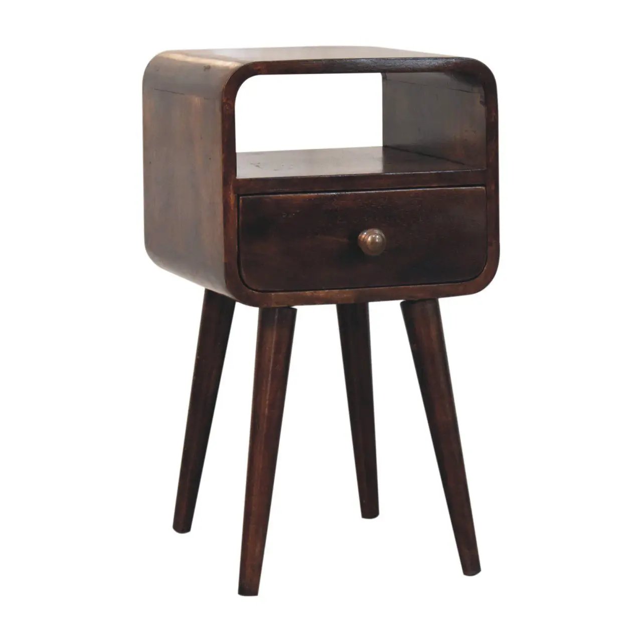 Mini Curve Open Bedside Nightstand by HouseOfZazla